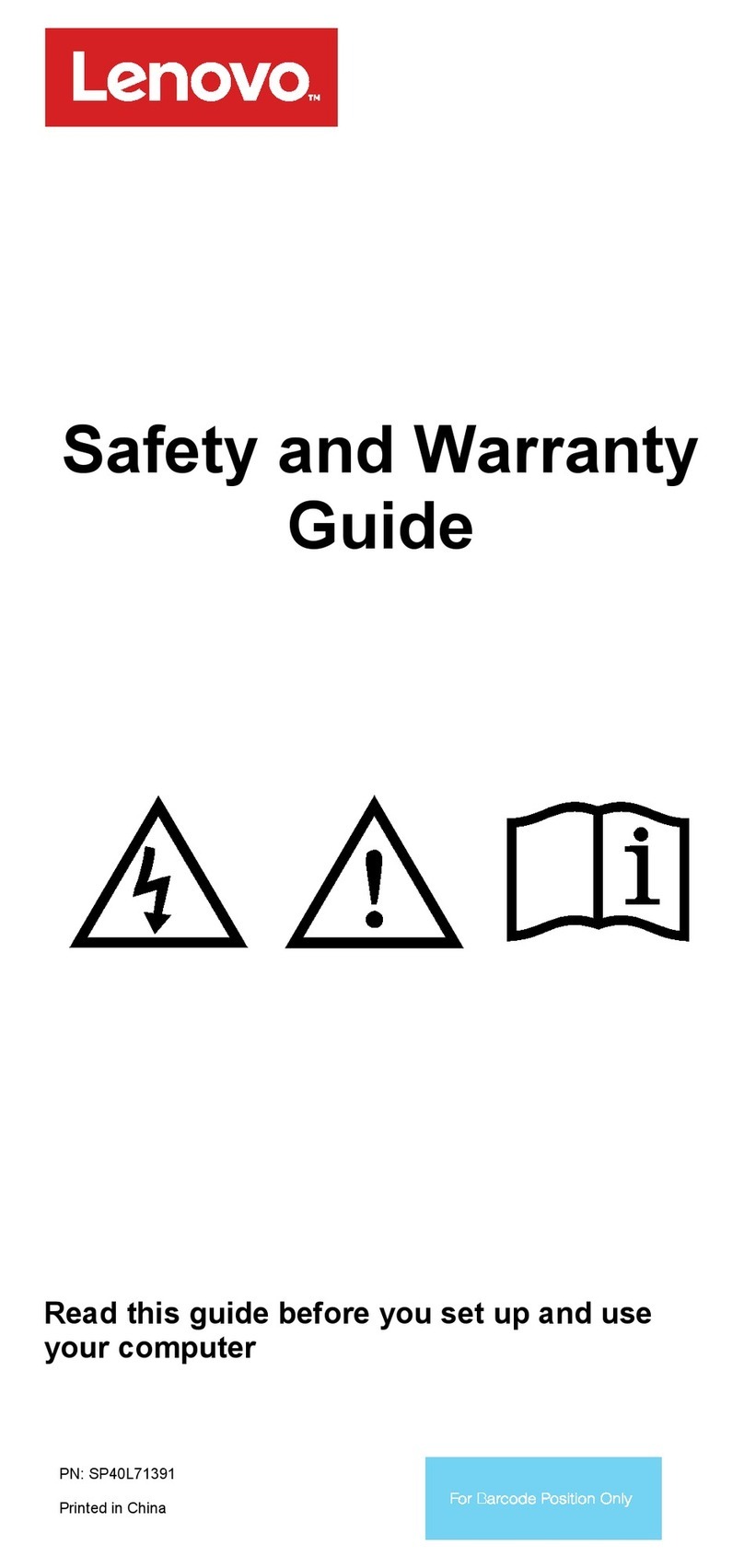 Lenovo ThinkCentre M900x User manual