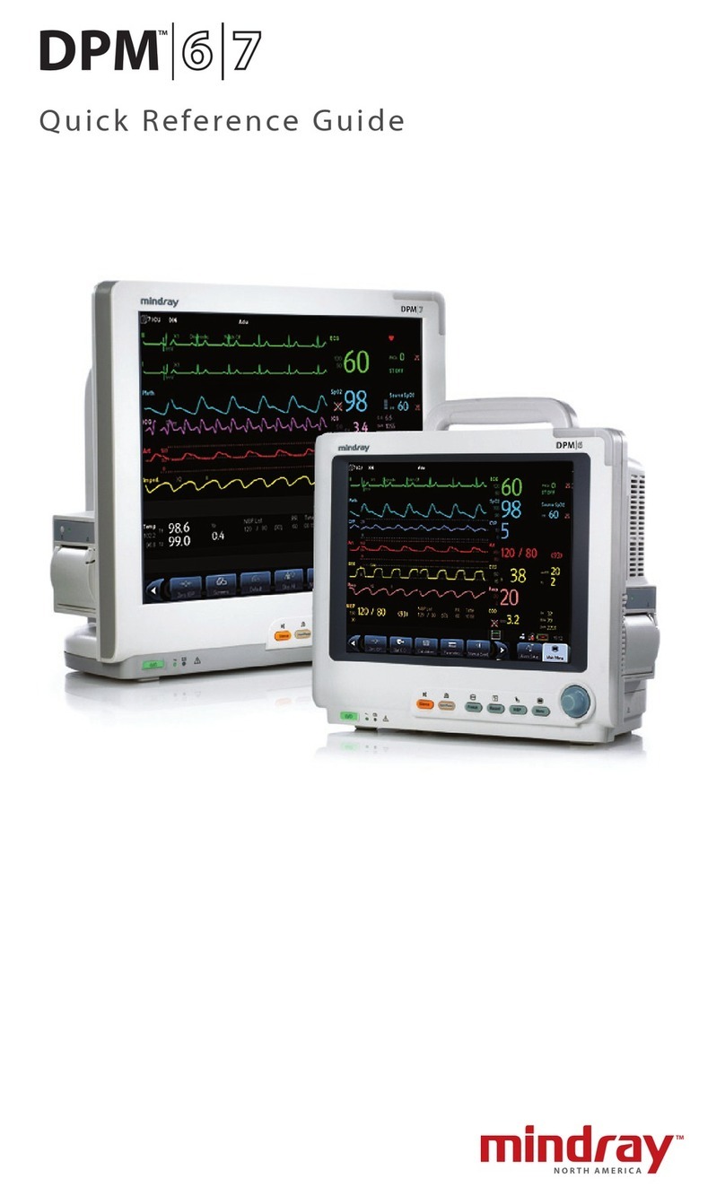 Mindray DPM 6 Quick reference guide Mindray DPM 6 Quick reference guide