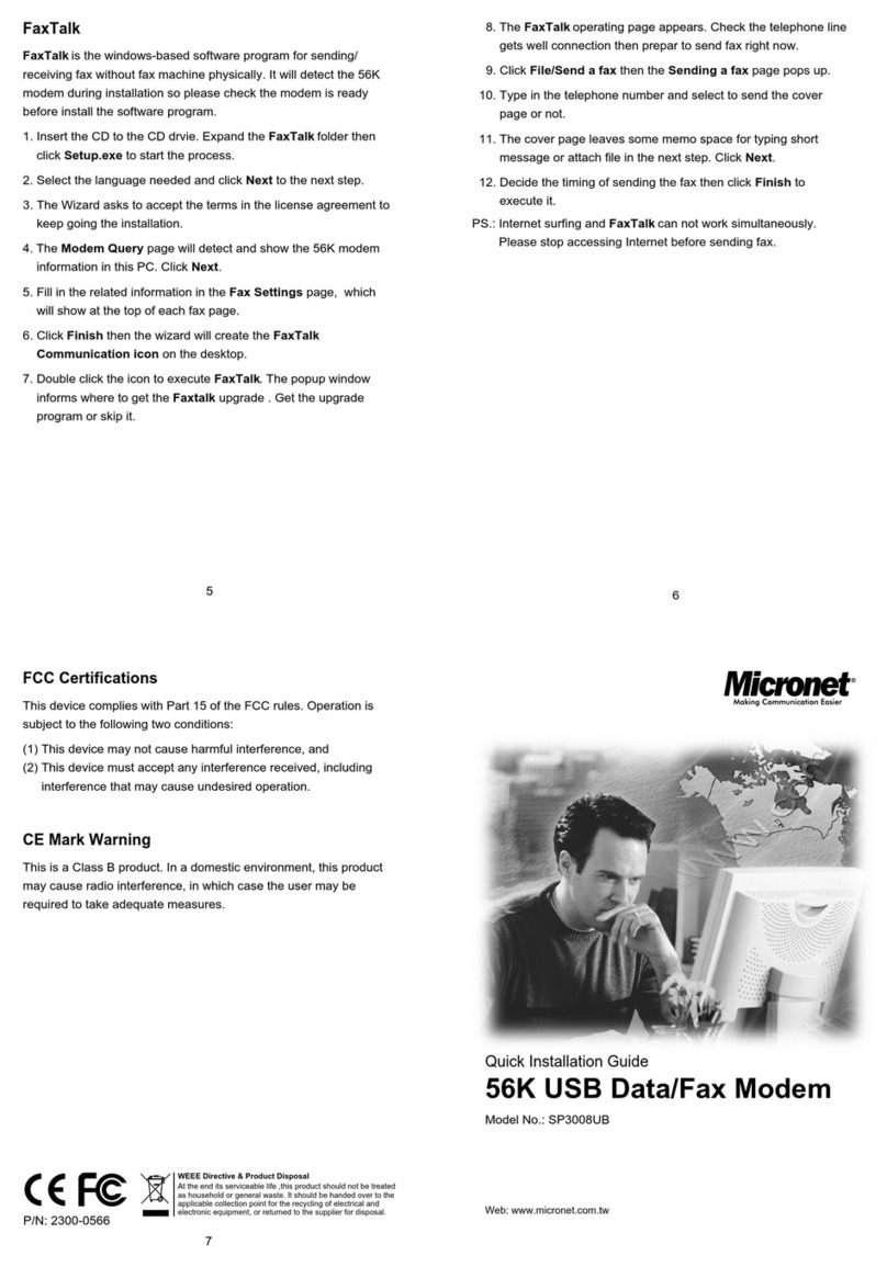 MicroNet SP3008UB Quick installation guide