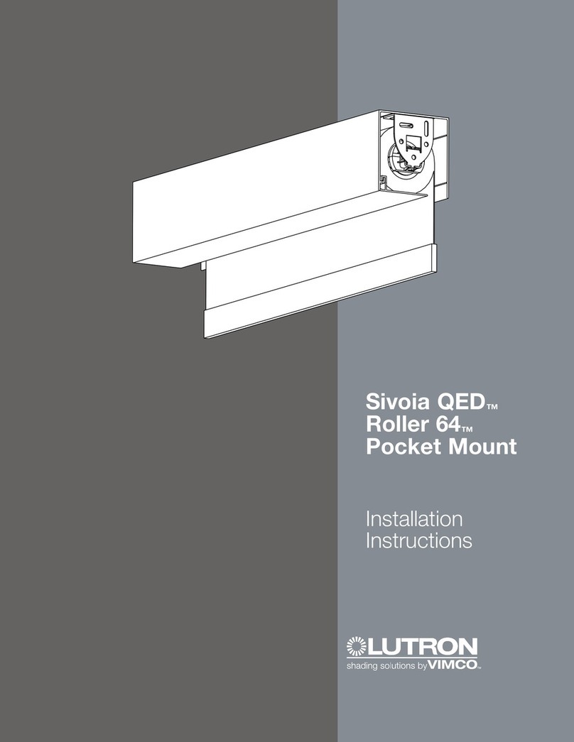 Lutron Electronics Sivoia QED Roller 64 installation instructions Lutron Electronics Sivoia QED Roller 64 installation instructions