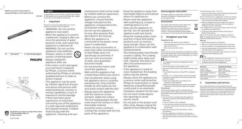 Philips HP8348 user manual