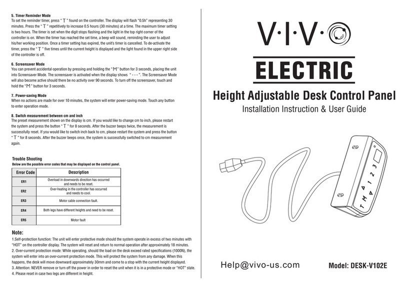 Vivo DESK-V102E Installation instructions & user guide