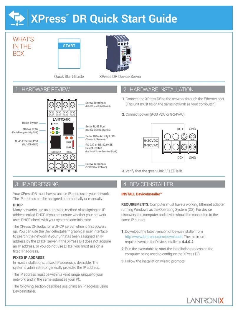 Lantronix XPress DR User manual Lantronix XPress DR User manual