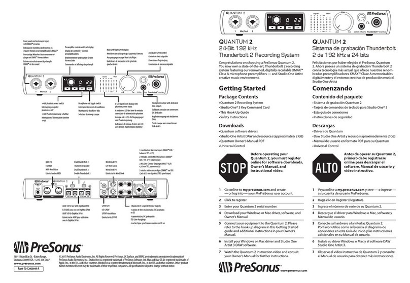PRESONUS QUANTUM 2 User manual
