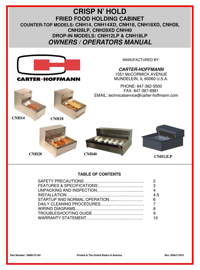 CARTER-HOFFMANN CNH14XD Operator's manual