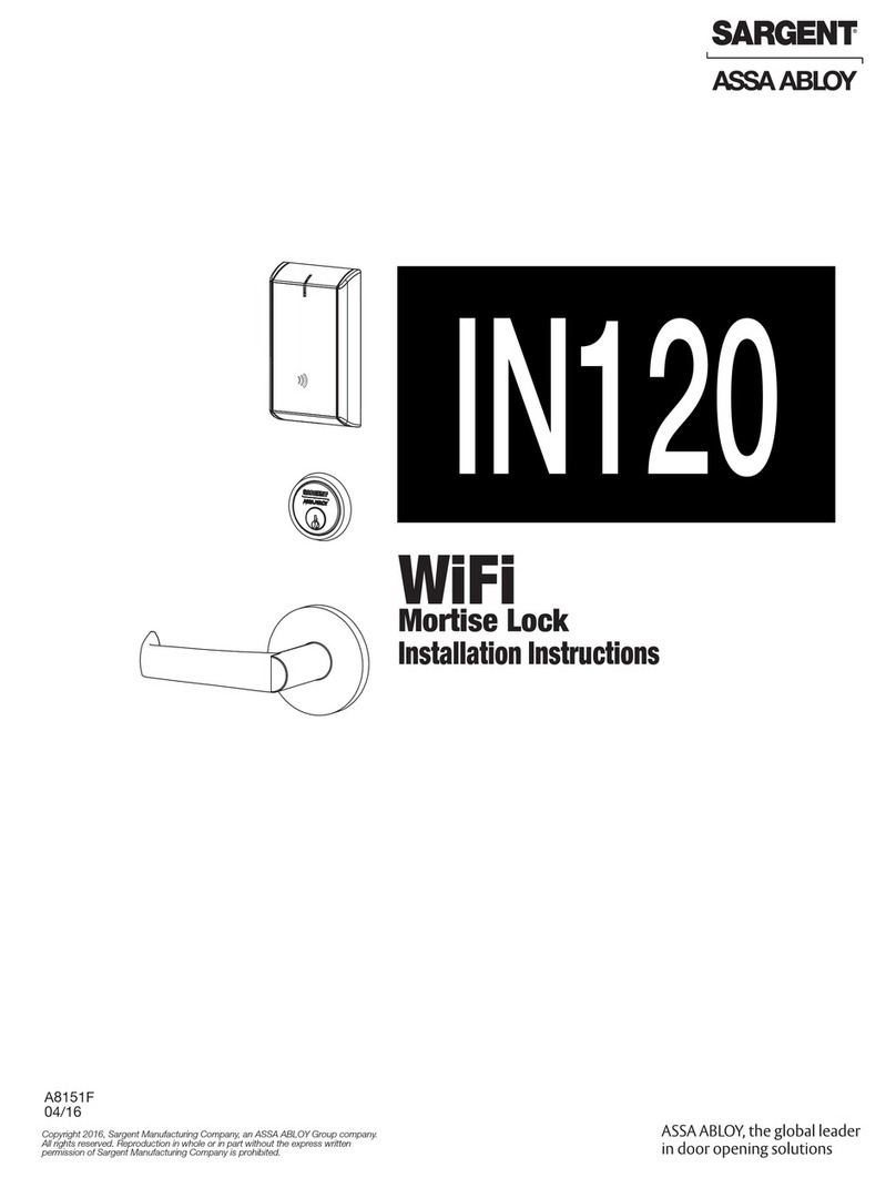 Assa Abloy SARGENT IN120 installation instructions
