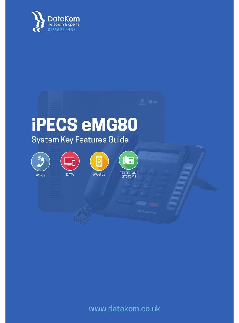 Datakom iPECS eMG80 Quick reference guide