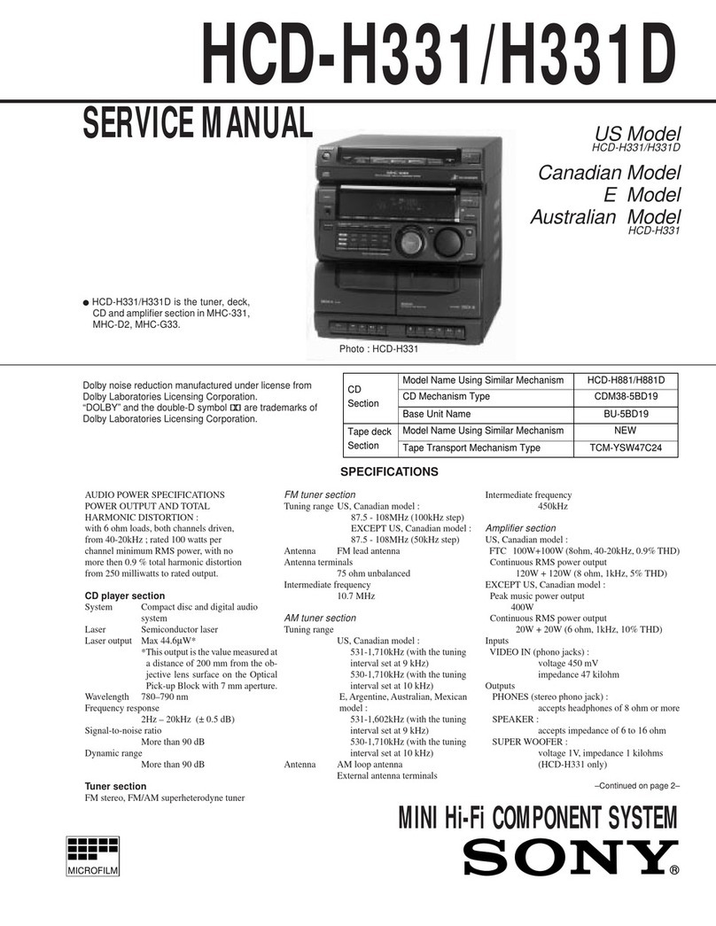 Sony HCD-H331 Service manual