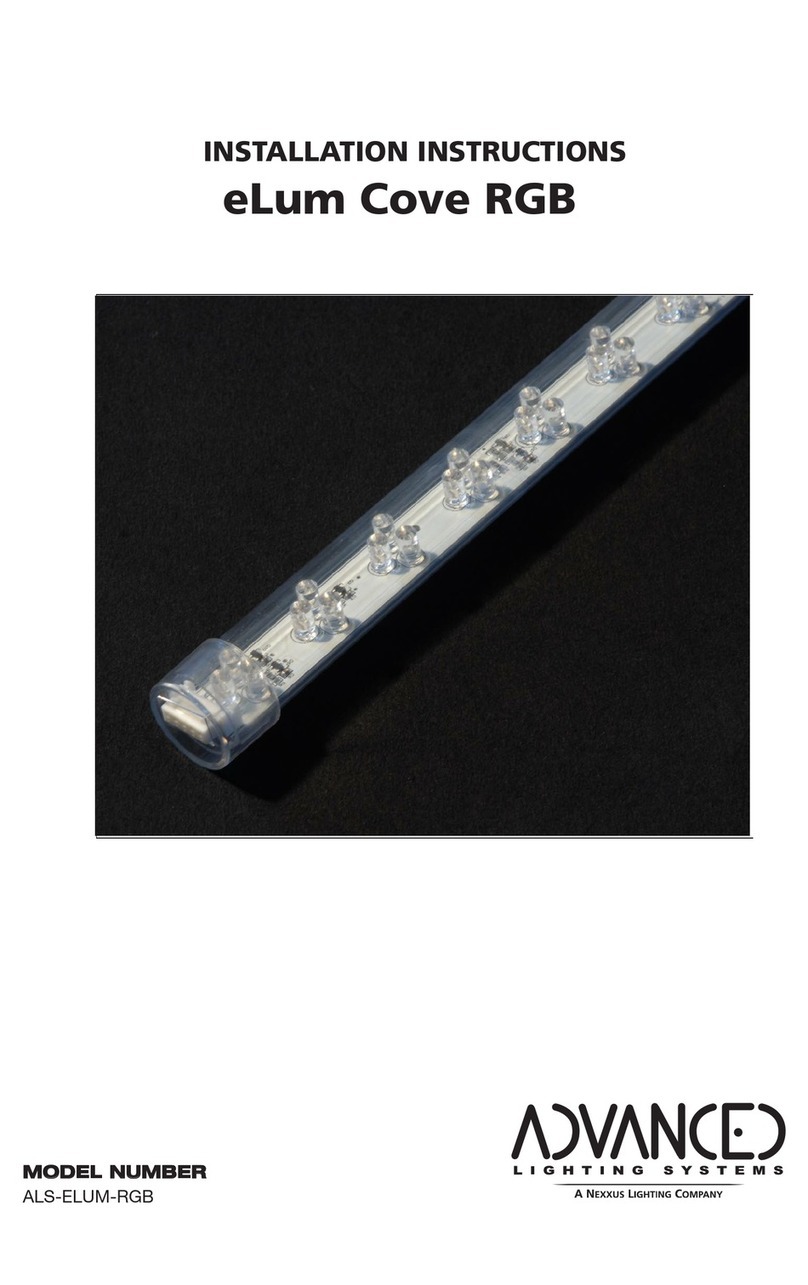 Advanced Lighting Systems eLum Cove RGB Installation instructions manual Advanced Lighting Systems eLum Cove RGB Installation instructions manual