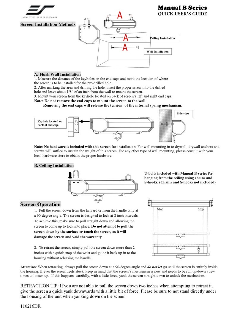 Elite Screens B SERIES Quick user guide
