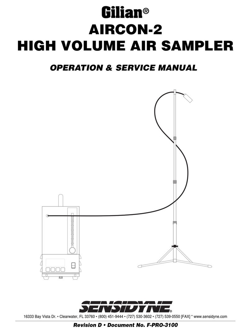 Sensidyne Gilian AIRCON-2 Installation and operating instructions