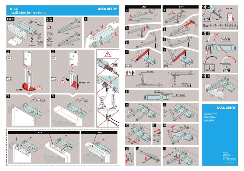 Assa Abloy DC340 User manual Assa Abloy DC340 User manual