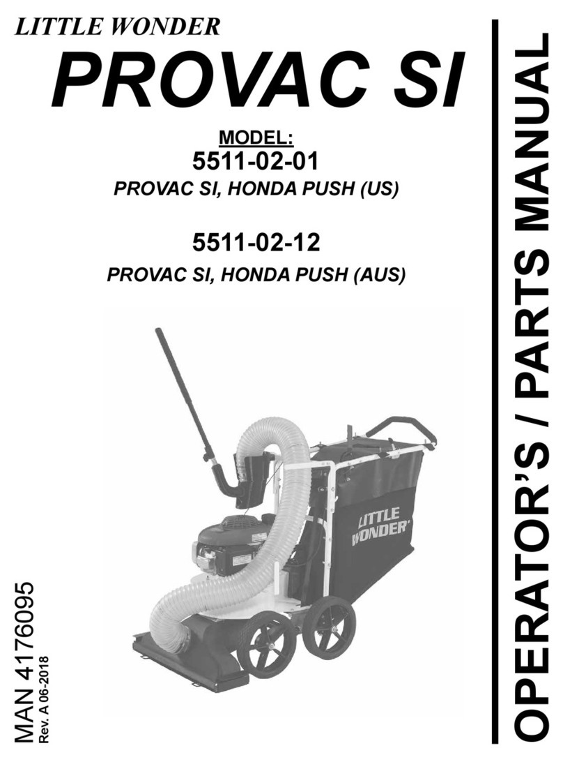 Little Wonder PROVAC SI 5511-02-01 Operator and parts manual