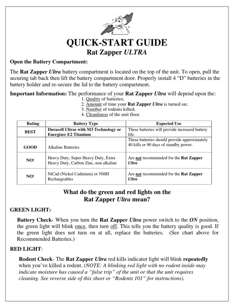 Agrizap Rat Zapper ULTRA quick start guide