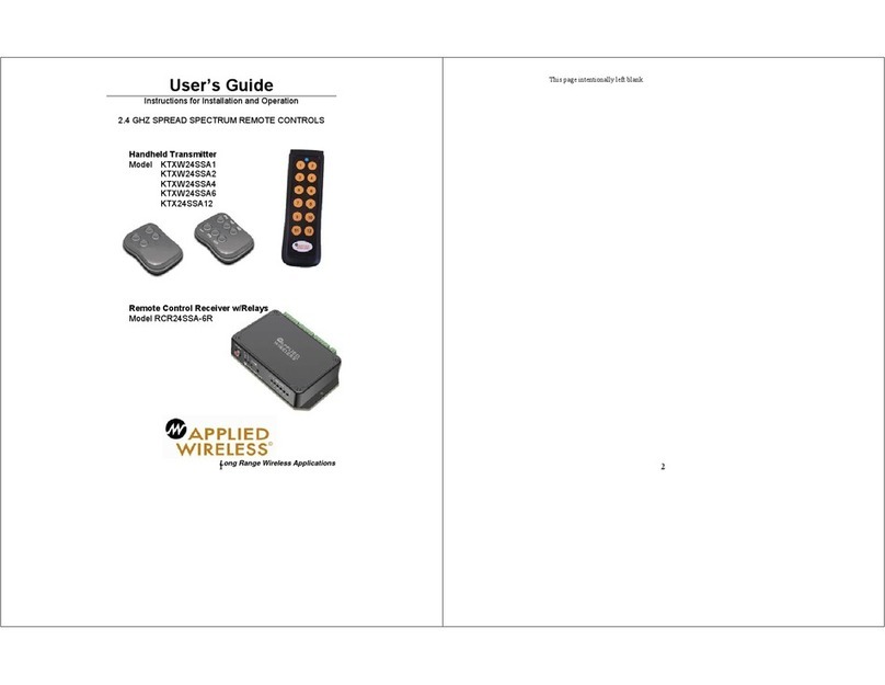 Applied Wireless KTXW24SSA1 User manual