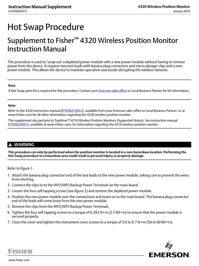 Emerson Fisher 4320 User manual