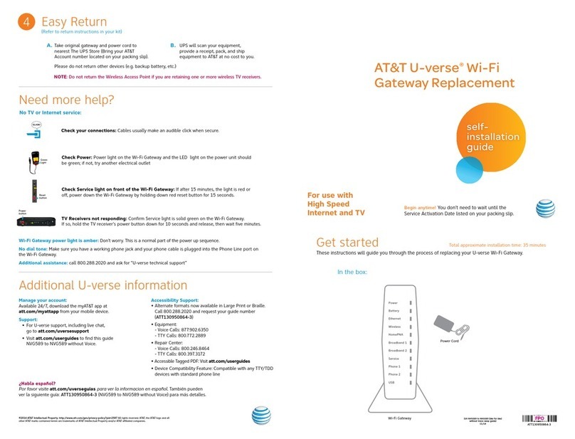Motorola AT&T NVG589 User manual
