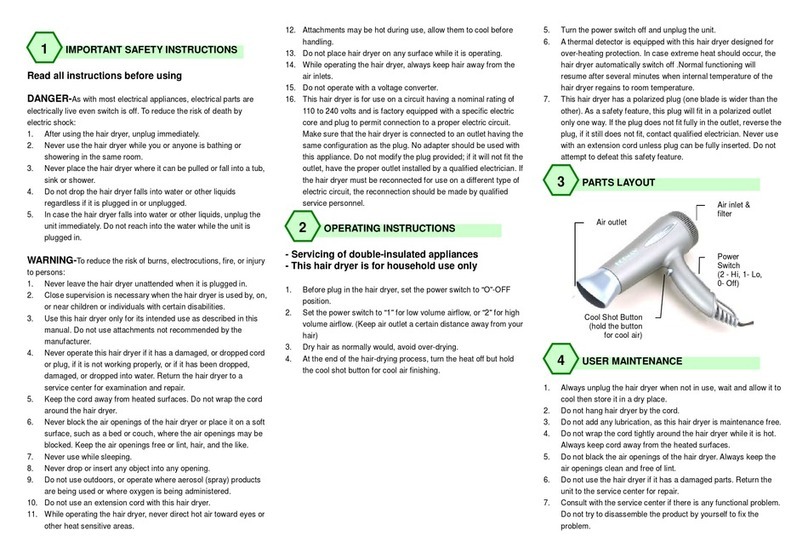 U-LAMP HM-315 operating instructions