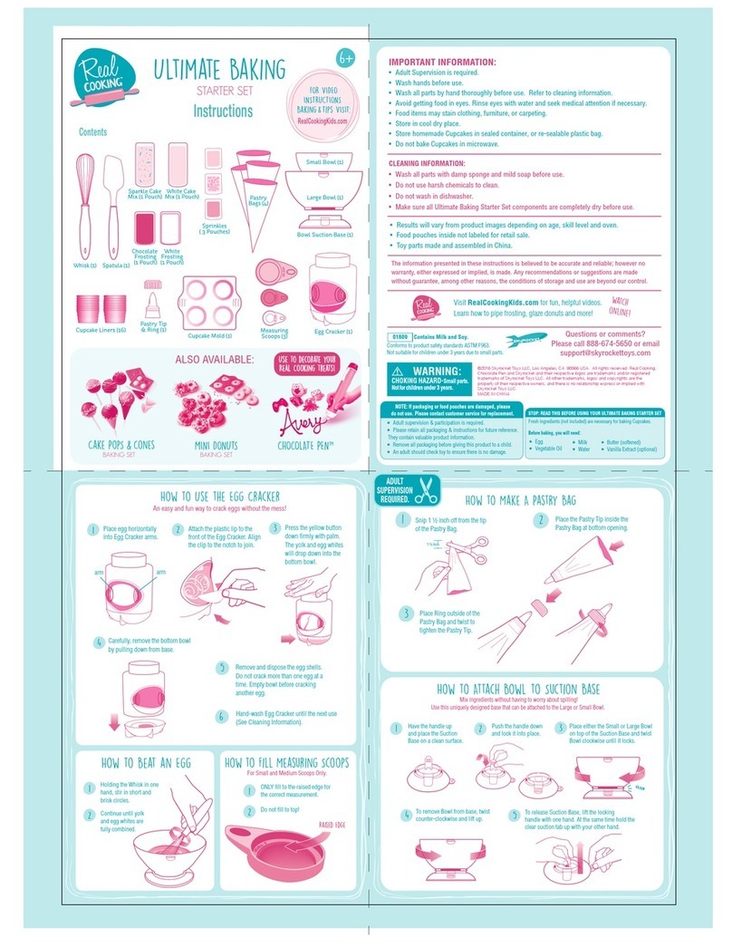 Real Cooking Ultimate Baking instruction manual