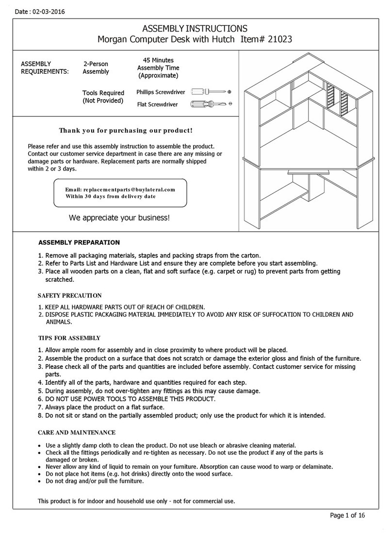 Morgan 21023 Assembly instructions Morgan 21023 Assembly instructions