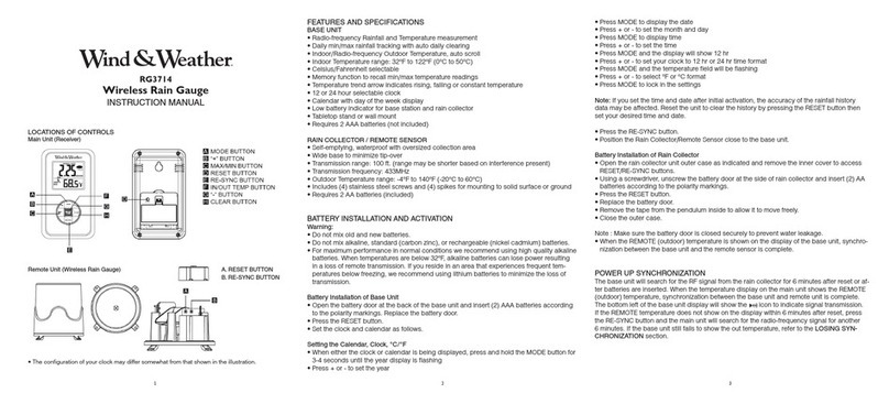 Wind & Weather RG3714 instruction manual
