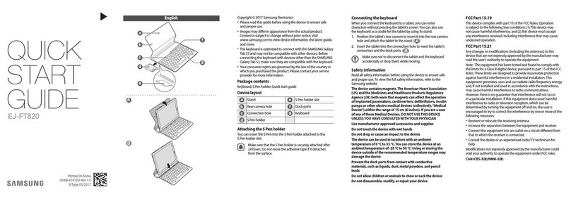 Samsung EJ-FT820 quick start guide