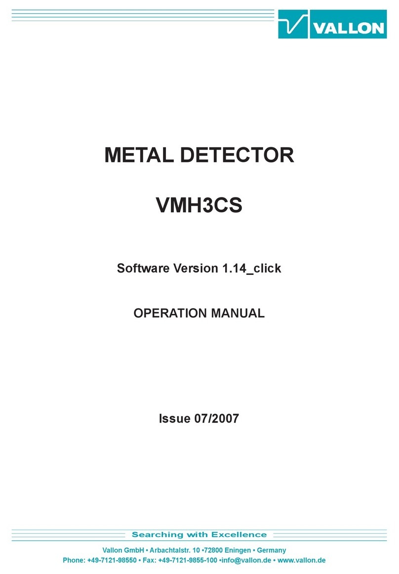 Vallon VMH3CS Operation manual Vallon VMH3CS Operation manual