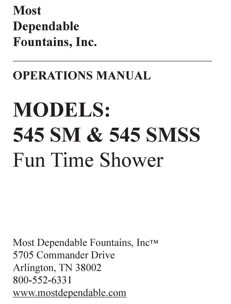 Most Dependable Fountains 545 SM User manual
