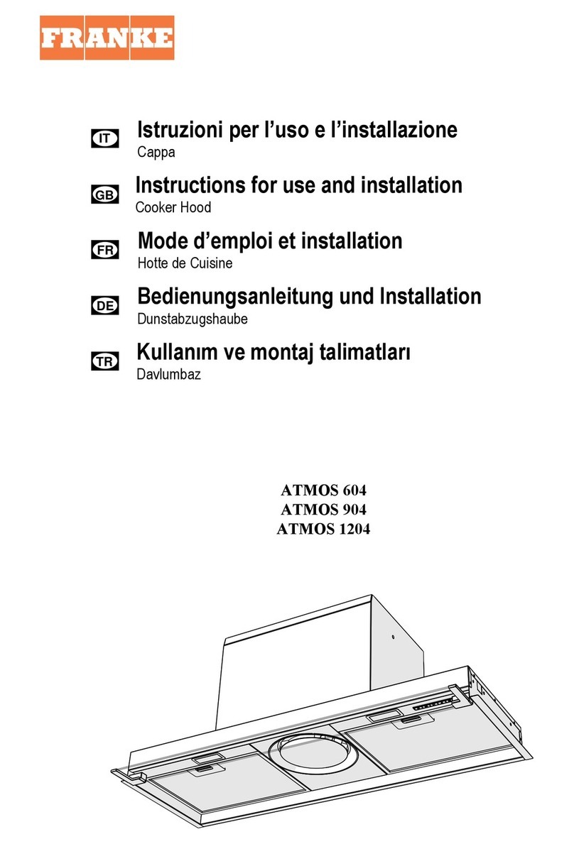 Franke ATMOS 604 Operation manual Franke ATMOS 604 Operation manual