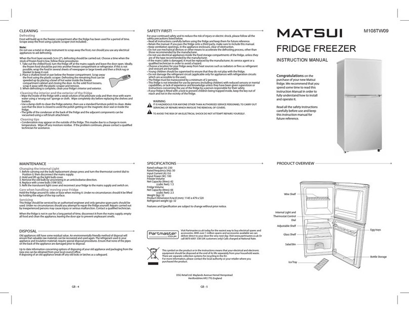 Matsui M108TW09 User manual