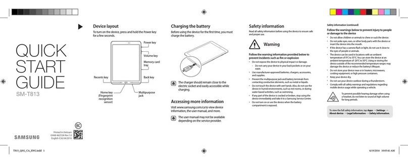 Samsung SM-T813 quick start guide