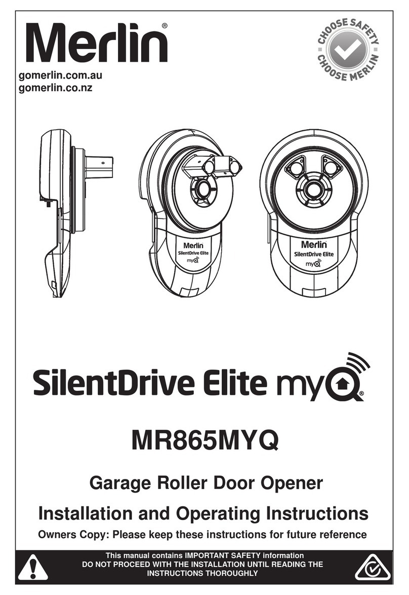 Merlin SilentDrive Elite myQ MR865MYQ User manual