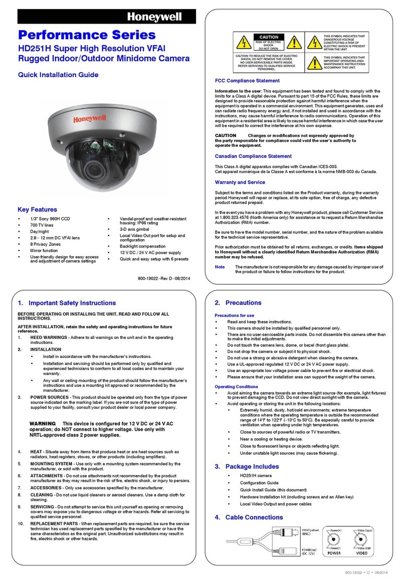 Honeywell Performance HD251H User manual