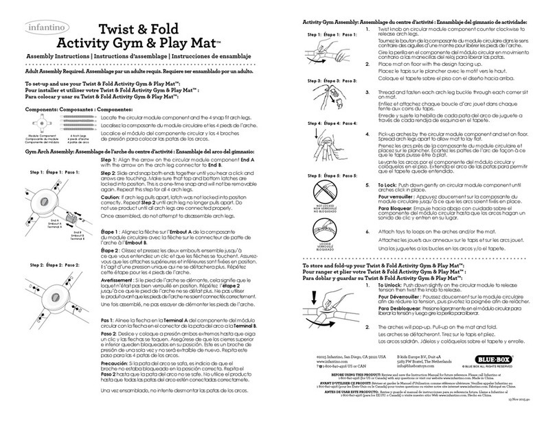 Infantino Twist & Fold Activity Gym & Play Mat User manual