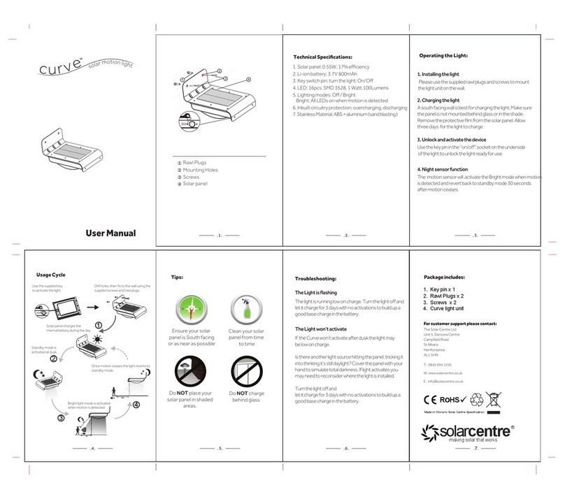 solarcentre Curve User manual