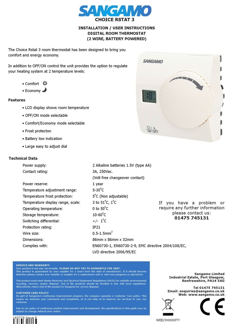 Sangamo Choice Rstat 3 Assembly Instructions Sangamo Choice Rstat 3 Assembly Instructions