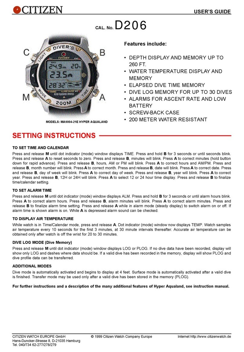 Citizen D206 user guide