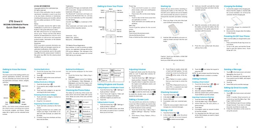 Zte Grand X quick start guide