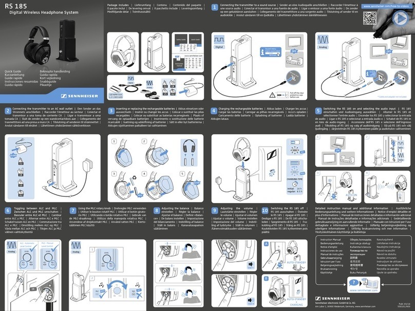 Sennheiser RS185 User manual