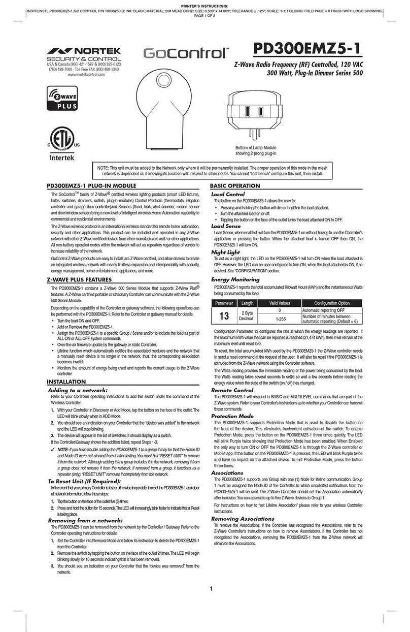 Gocontrol PD300EMZ5-1 manual