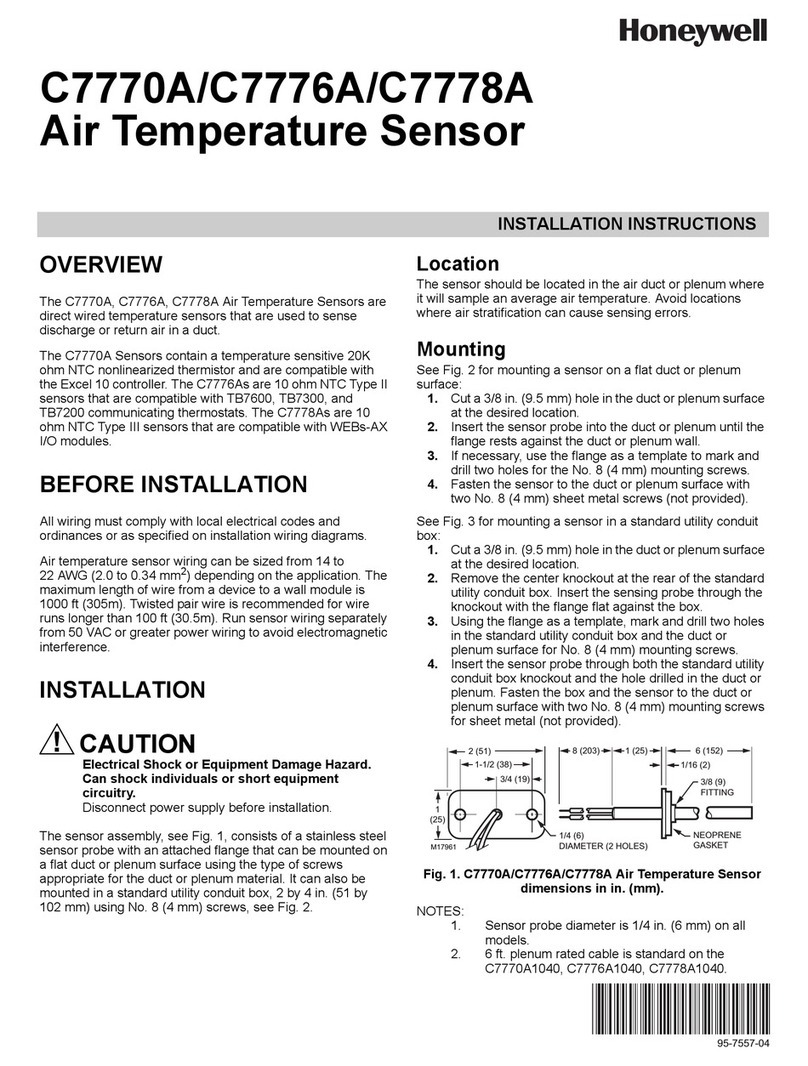 Honeywell C7776A installation instructions