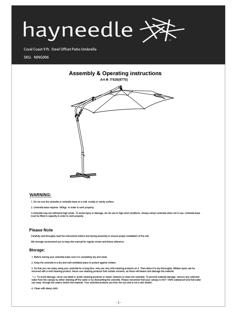 hayneedle NING006 Assembly & operating instructions