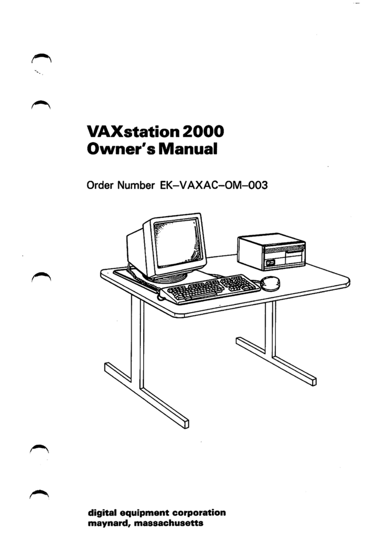 Digital Equipment VAXstation 2000 owner's manual