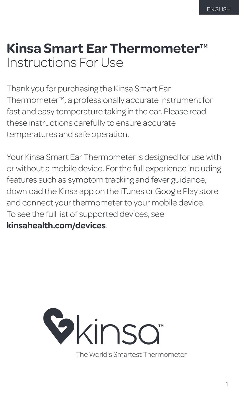 Kinsa Smart Ear Thermometer Instructions for use