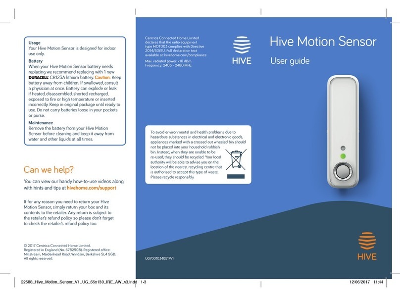 Hive Motion Sensor User manual