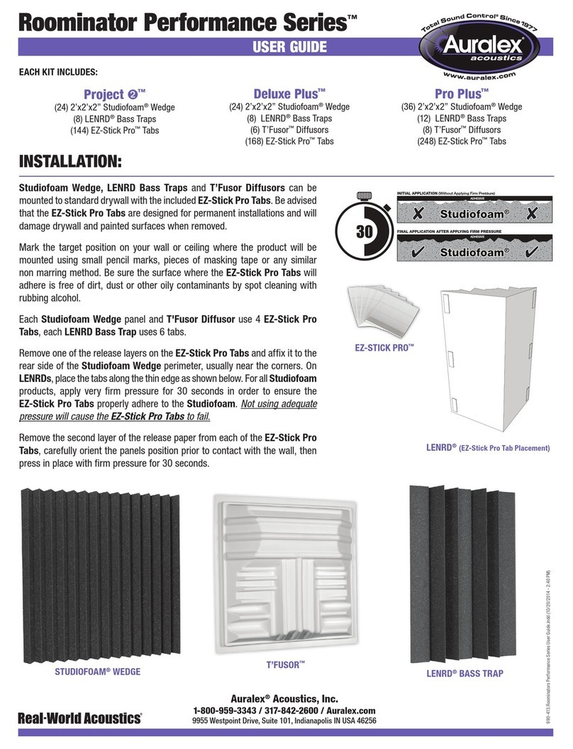 Auralex Acoustics Project 2 user guide