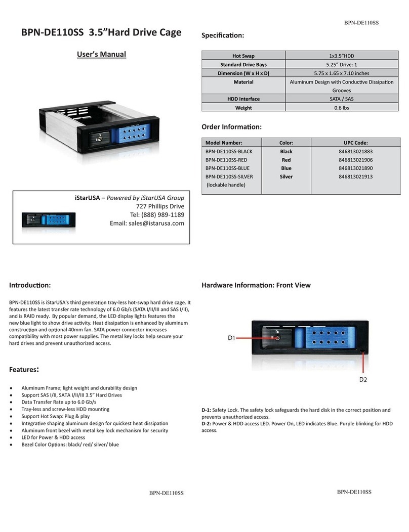 iStarUSA BPN-DE110SS-BLACK User manual