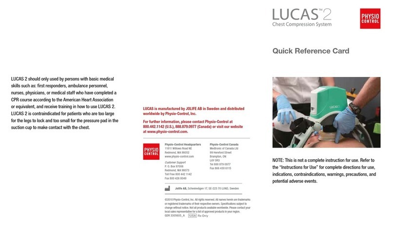 Physio Control lucas 2 Reference guide Physio Control lucas 2 Reference guide