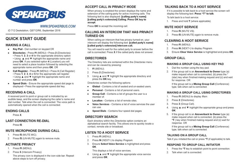 Speakerbus iD 712 User manual