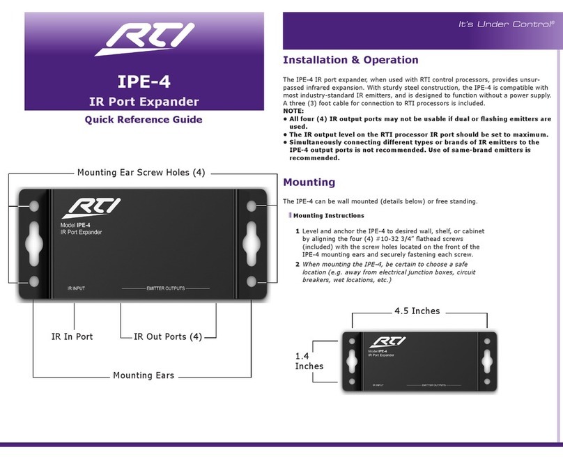 RTI IPE-4 Quick reference guide